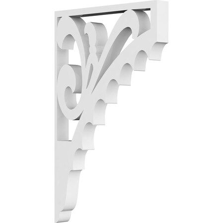 Ekena Millwork Genova Architectural Grade PVC Bracket, 5/8"W X 5"D X 8"H BKTP01X05X08GE